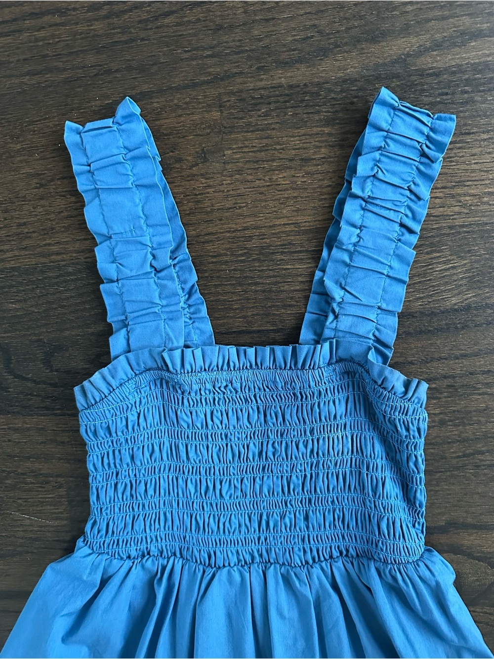 Abercrombie & Fitch Bright Blue Ruffle Strap Womens Dress - Picture 2 of 3